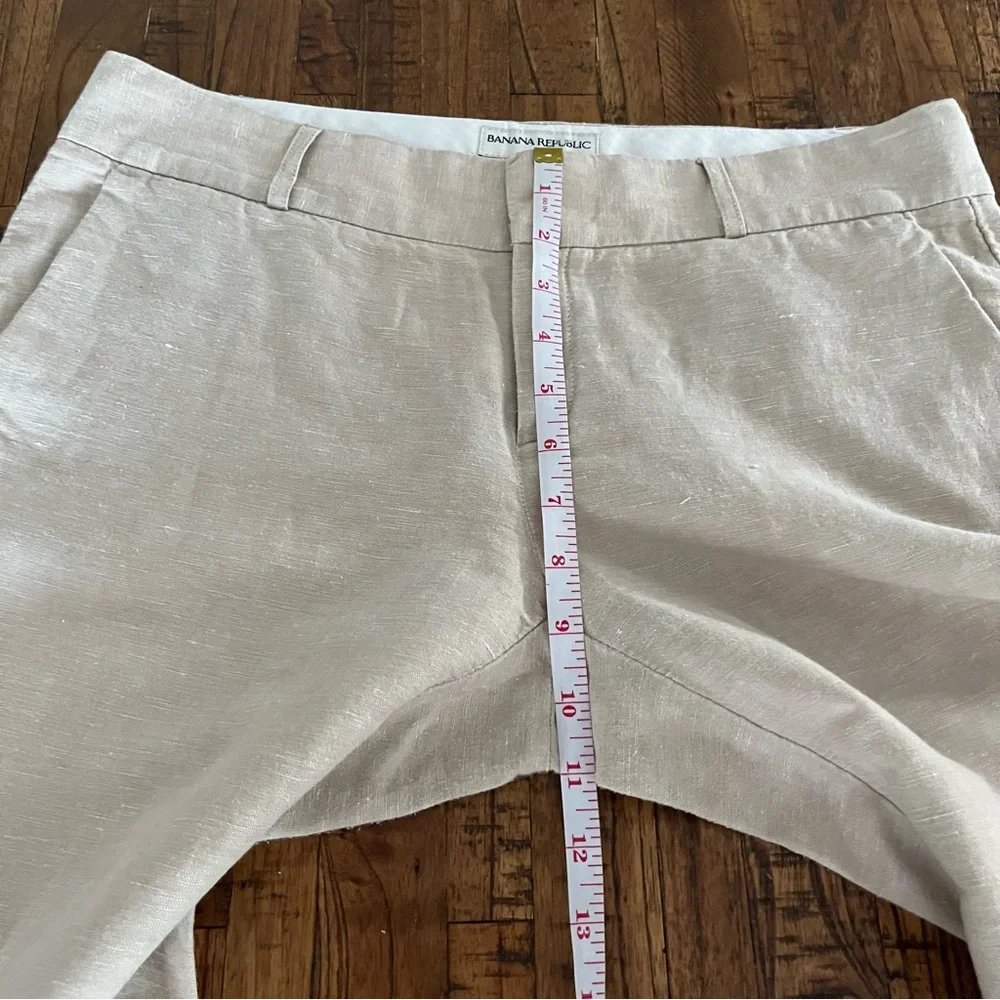 Banana Republic Straight Leg‎ Mid Rise Linen blend Trousers Size 8